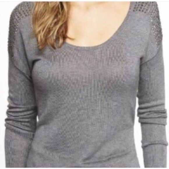 ✨Rhinestone Shoulder Hi-Lo Hem Sweater✨ - Picture 2 of 4